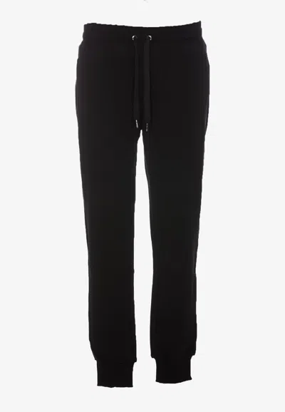 Dolce & Gabbana Dg Essential Technical Jersey Track Trousers In Black