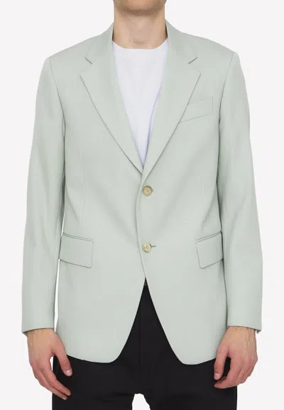 Lanvin Single-breasted Wool Jacket In Green