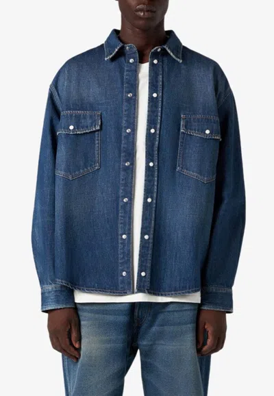 1989 Studio Shirt With Chest Pockets And Embroidered Detail In Blue