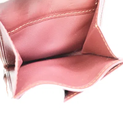 Pre-owned Cartier Must De  Burgundy Leather Wallet  ()
