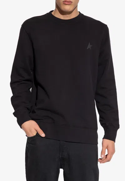 Golden Goose Db Star Print Crewneck Sweatshirt In Black