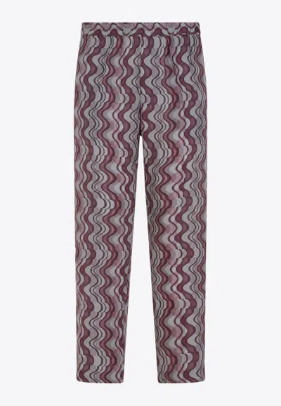 Dries Van Noten Parkino Patterned Pants In Multicolor