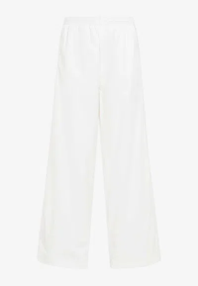 Balenciaga Logo-embroidered Track Pants In White