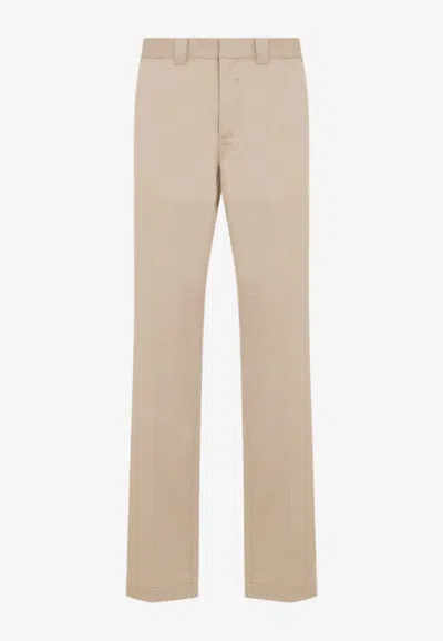 Givenchy 4g Straight Chino Pants In Beige