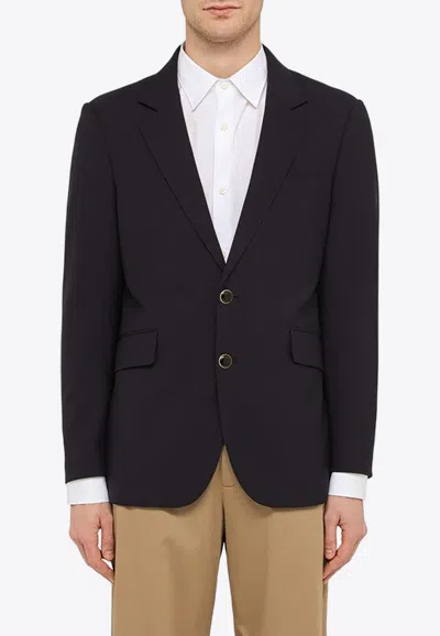 Pt Torino Wool Blend Single-breasted Jacket In Blue