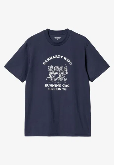 Carhartt Fun Run Printed T-shirt In Blue