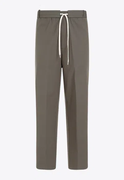 Craig Green Logo-embroidered Drawstring Straight-leg Pants In Green