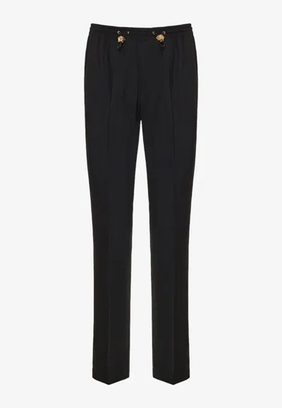 Versace Trousers With Medusa Details In Black
