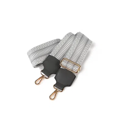 Mkf Collection By Mia K Naya Women's Webbing Crossbody Strap By Mia K In Grey