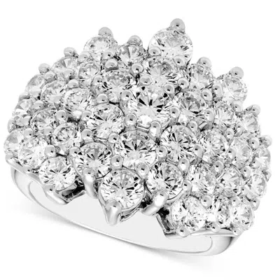 Pompeii3 5ct Diamond Fashion Cluster Ring Anniversary Band In White, Yellow, Or Rose Gold In Multi