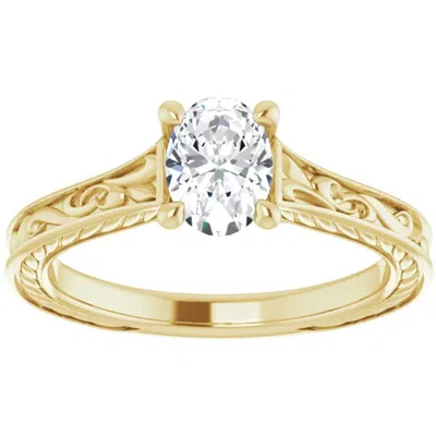 Pompeii3 5ct Three Stone Moissanite Ring 10k White Gold In Multi
