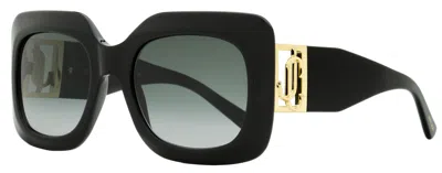 Jimmy Choo Women's Rectangular Sunglasses Gaya 8079o Black/gold 54mm In Multi