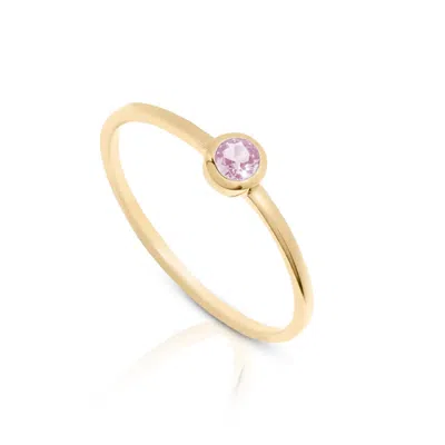 Max + Stone 14k Gold Vermeil Birthstone 3mm Cubic Zirconia Solitaire Ring In Multi