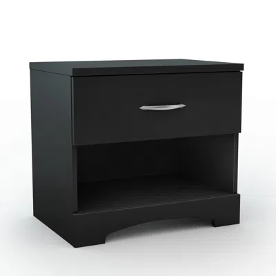 Quikfurn Modern 1 Drawer Nightstand End Side Table Storage In Black