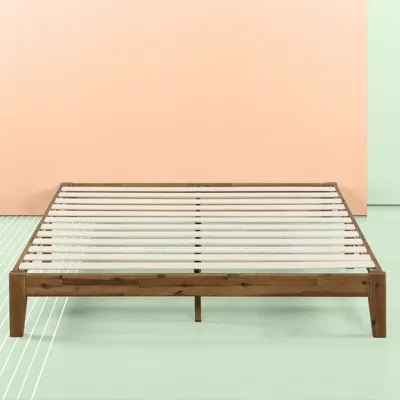 Quikfurn King Simple Modern Solid Wood Platform Bed Frame - 700 Lb. Weight Capacity