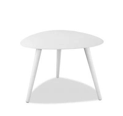 Homezia 16" White Aluminum End Table