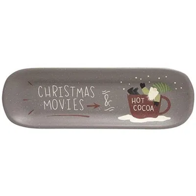 Homegifo Christmas Movies & Hot Cocoa Wooden Tray