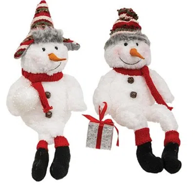 Homegifo Stuffed Fleece Snowman Sitter 2 Asstd.