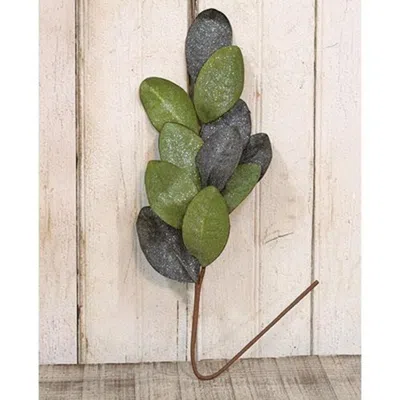Homegifo *vintage Glitter Magnolia Leaves Spray 30"