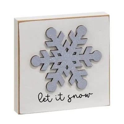 Homegifo Let It Snow Snowflake Block