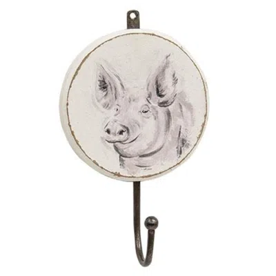 Homegifo *wooden Farmhouse Pig Wall Hook