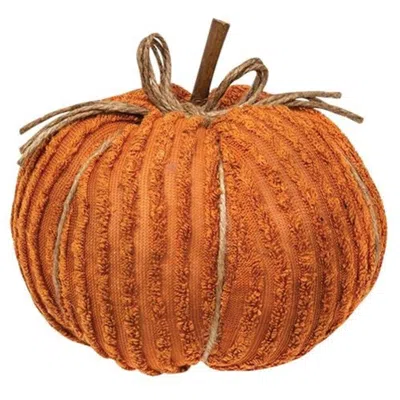 Homegifo 8" Orange Chenille Pumpkin