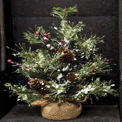 Homegifo Snowy Brush Pine Tree