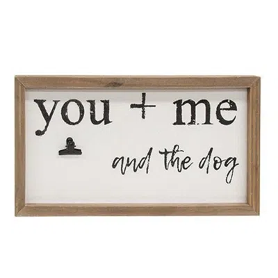 Homegifo *you + Me And The Dog Framed Sign W/photo Clip