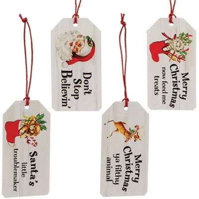 Homegifo 4/set Merry Christmas Ya Filthy Animal Gift Tags