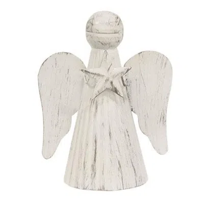 Homegifo Shabby Chic Metal Angel Holding Star