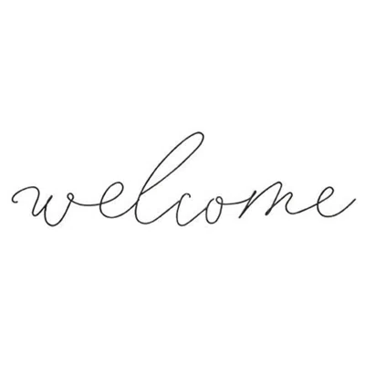 Homegifo *welcome Wire Script Wall Word