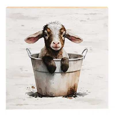 Homegifo Baby Goat In A Bucket Block