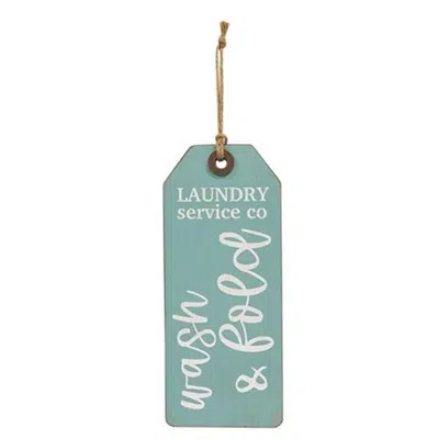 Homegifo *wash And Fold Laundry Service Co. Wood Tag