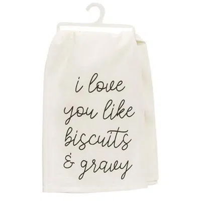 Homegifo I Love You Like Biscuits & Gravy Dish Towel