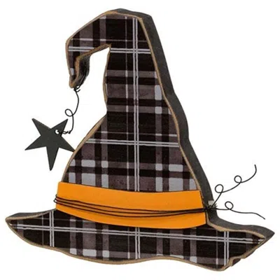 Homegifo Buffalo Plaid Witch Hat Chunky Sitter