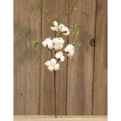Homegifo *cotton & Willow Leaves Spray 24"