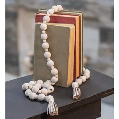 Homegifo Distressed Beaded Garland With Tassels