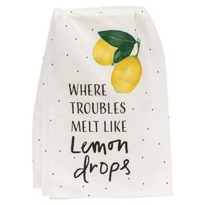HOMEGIFO *WHERE TROUBLES MELT LIKE LEMON DROPS DISH TOWEL 