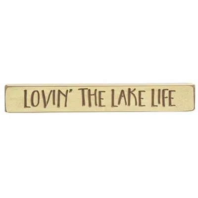 Homegifo Lovin' The Lake Life Engraved Block 12"