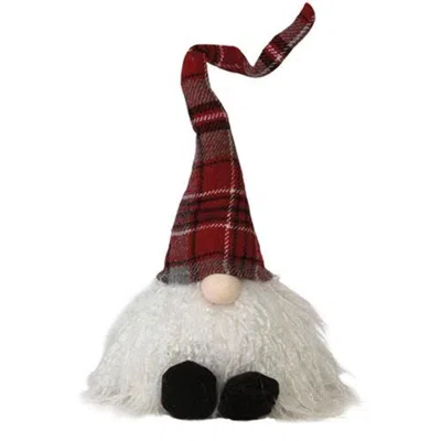 Homegifo *sitting Plush Red/gray Plaid Santa Gnome