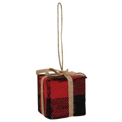 Homegifo *red & Black Buffalo Plaid Gift Box Ornament Small