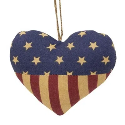 Homegifo Patriotic Heart Fabric Ornament