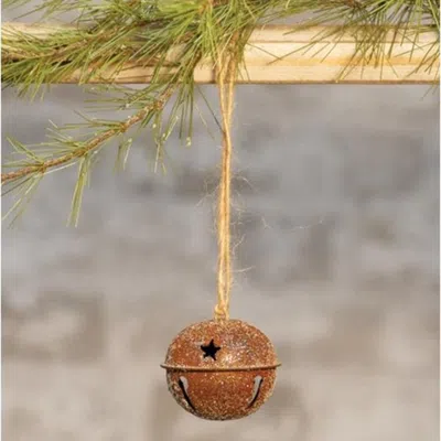 Homegifo Vintage Glitter Rusty Bell Ornament 2.5"