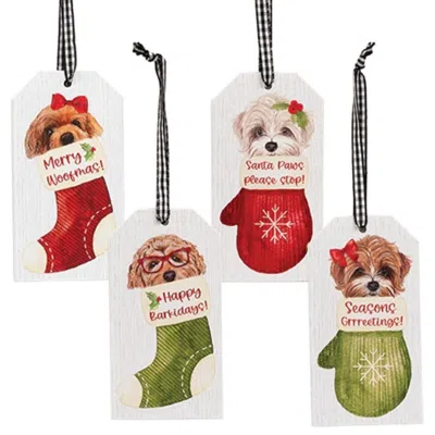 Homegifo Merry Woofmas Tag Ornament 4 Asstd.
