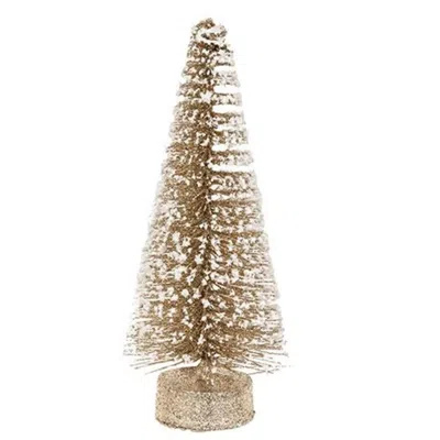 Homegifo Champaign White Glitter Tree 10"