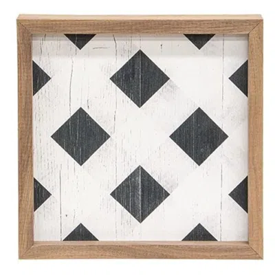 Homegifo Diagonal Plaid Wall Art 8"