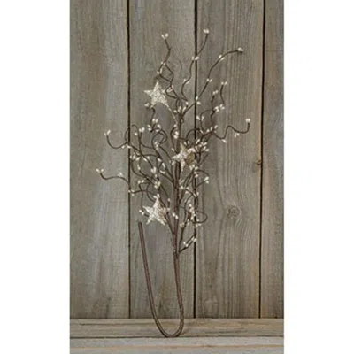 Homegifo 24" Holiday Pip Spray W/stars-platinum