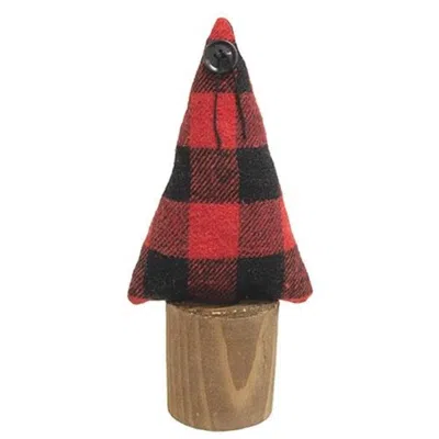 Homegifo *buffalo Check Christmas Tree On Stump 7.5"
