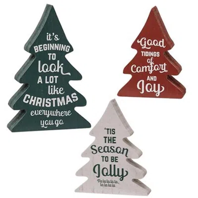 Homegifo *3/set Christmas Carol Wooden Trees