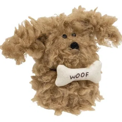 Homegifo Woof Furry Tan Plush Dog